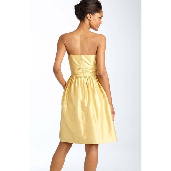 Eliza J Rosette Silk Taffeta Strapless Dress 8 NEW - Picture 2 of 3